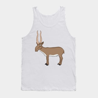 Saiga antelope cartoon illustration Tank Top